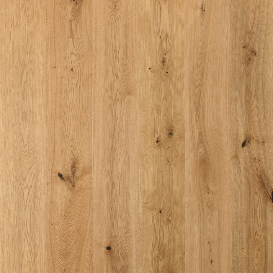 CLEOS Breitdiele 250mm, Wildspitze gehobelt, L: 1800-2400mm, 4mm Nutzschicht,Alpin, astig, schönes Farbspiel, Kittung dunkelbraun